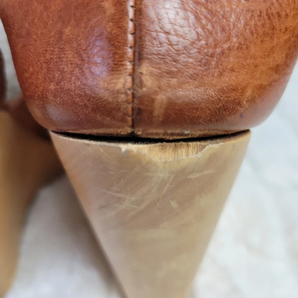CYNTHIA VINCENT // jagger wooden platform leather gladiator wedge heels